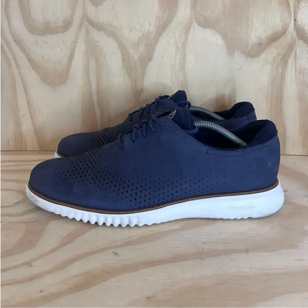 Cole Haan - 2.ZeroGrand Laser Wingtip - Oxfords - Blue - Men's - 12M - C23806